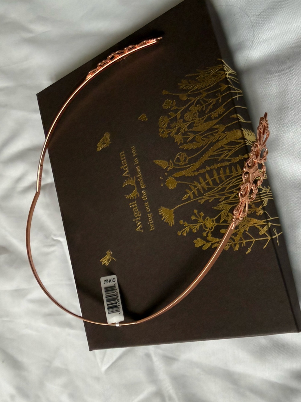 NWT Rose Gold Filigree Goddess Crown Headband - Avigail Adam